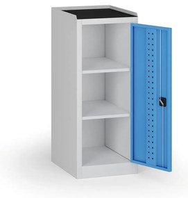 Szafa warsztatowa na narzędzia niska KOVOS, 2 półki, 600 x 505 x 1180 mm, niebieski