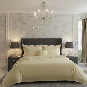 Pościel satynowa Luxury Collection śmietanowy, 140 x 200 cm, 70 x 90 cm, 140 x 200 cm, 70 x 90 cm