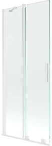Mexen Velar parawan nawannowy 2-skrzydłowy rozsuwany 80 x 150 cm, transparent, biały - 896-080-000-01-20