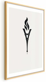 Plakat Znicz olimpijski 60x90 cm z ramą złotą z marginesem ARTGEIST B