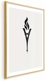 Plakat Znicz olimpijski 60x90 cm z ramą złotą z marginesem ARTGEIST B