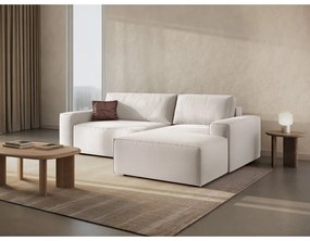 Beżowy rozkładany narożnik (prawostronny) Jodie – Micadoni Home