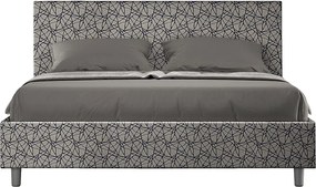 Łóżko bez stelaża tapicerowane 160x200 tkaniny Era 09 Niebieski Adele