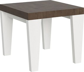 Stół rozkładany 90x90/246 cm Spimbo Mix Blat z orzecha włoskiego - nogi z białego jesionu