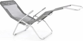 Regulowany leżak ogrodowy - szare