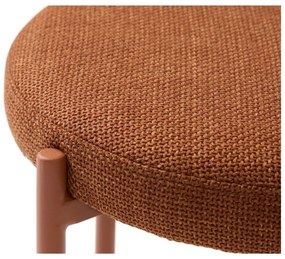 Metalowy stołek w kolorze terakoty Pelican – Unique Furniture
