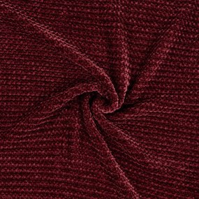 Koc szenilowy CHENILLE burgundowy 130x170cm HOMLA