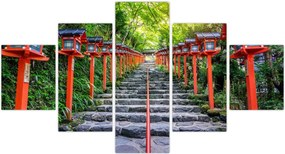 Obraz - Sanktuarium Kifune (125x70 cm)