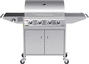 Avenberg Grill gazowy ze stali nierdzewnej z bocznym palnikiem Vermont, 136 x 53 x 105,5 cm