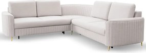 Narożnik LAREN nowoczesna sofa z funkcją spania pojemnik na pościel lewa strona CASTEL 04 251x251x85 cm