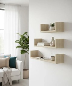 Zestaw Białych Półek Ściennych R8-D55