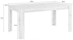 Stół w dekorze dębu 90x160 cm Lynn – Støraa