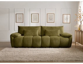 Zielona sofa z tkaniny szenilowej 264 cm Ivane – Bobochic Paris