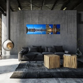 Zdjęcie - Rotterdam nocą (170x50 cm)