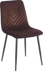Krzesło do jadalni z przeszyciami w jodełkę K5-FX, tkanina velvet
