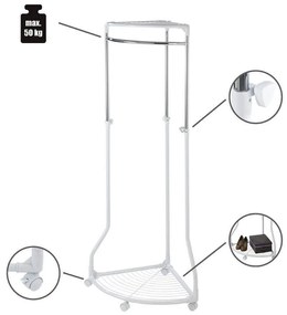 Narożny wieszak na ubrania - szafa na kółkach, WENKO