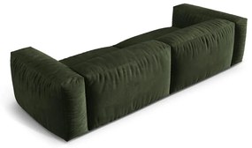 Zielona sofa modułowa z materiału bouclé 320 cm Martina – Micadoni Home