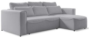 Jasnoszary rozkładany narożnik (róg zmienny) Homely Tommy – Miuform