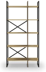 Regał w dekorze dębu 87,5x175 cm Ara – Marckeric