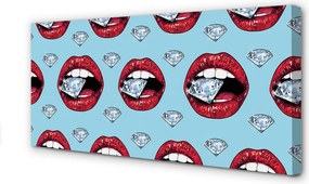 Obraz drukowany na płótnie Diamentowy Blask Ust
