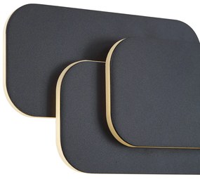 Nowoczesny Kinkiet / Lampa scienna czarny z wbudowaną diodą LED z 3-stopniową regulacją - Dias Nowoczesny Oswietlenie wewnetrzne