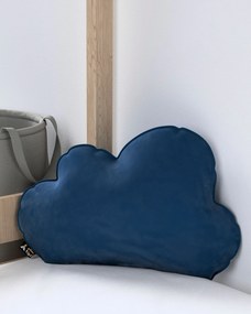 Poduszka Soft Cloud kolor granatowy tkanina połyskliwa, welwetowa