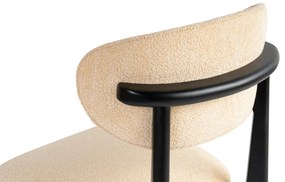 Zestaw krzeseł do jadalni Lionte Beige and Black,2 szt.
