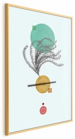 Plakat Roślinna kompozycja 40x60 cm z ramą złotą bez marginesu ARTGEIST B
