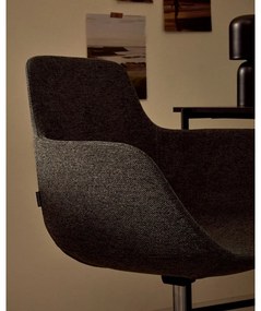 Ciemnoszare krzesło biurowe Tissiana – Kave Home