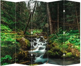Parawan - Strumień w lesie (210x170 cm)