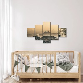 Obraz - Miasto pod mgłą (125x70 cm)