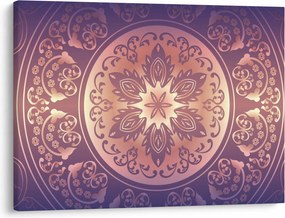 Obraz - Mandala na fioletowym gradiencie (70x50 cm)