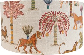 Wielokolorowy abażur z tkaniny we wzór zwierzęcy 50/50/25