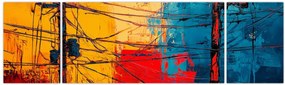 Obraz - Abstrakcyjne linie elektryczne (170x50 cm)