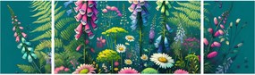 Obraz - Kwiaty łąkowe (170x50 cm)