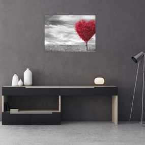 Obraz - serce z koroną drzewa (70x50 cm)