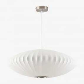 Lampa Sufitowa Wisząca Z Sztucznego Jedwabiu I Żelaza Worel A - Sklum