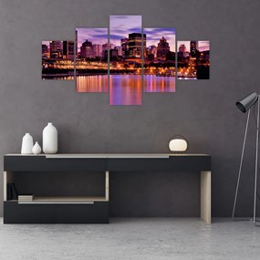 Obraz miasta nocą (125x70 cm)