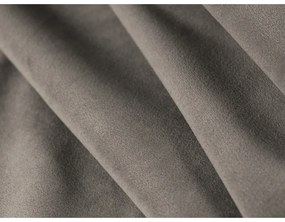 Jasnoszara aksamitna rozkładana/ze schowkiem sofa 247 cm Jodie – Micadoni