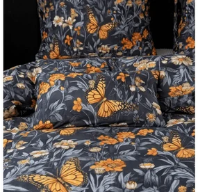 PrzytulneMieszkanie.pl PrzytulneMieszkanie.pl Pościel z mikrofibry BUTTERFLY GARDEN niebieskoszary Rozmiar pościeli: 70 x 90 cm | 140 x 200 cm
