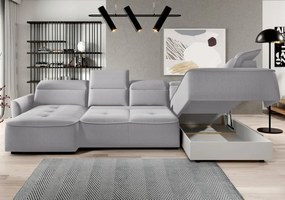 Narożnik MURILLO XL z elektryczną regulacją siedziska Prawostronny w tkaninie VOUGE 14 WERSAL