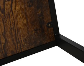Stolik w kształcie litery C stolik kawowy stolik na podstawie stół metal MDF | Aosom.pl