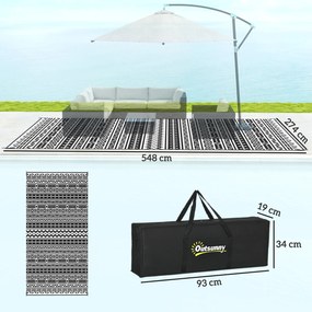 Outsunny Dywan Zewnętrzny Odporny na Warunki Pogodowe, w Stylu Boho, Na Balkon I Do Salonu