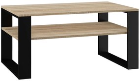 Minimalistyczna ława do narożnika dąb sonoma + czarny F2-E14