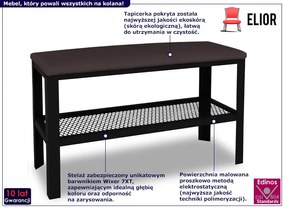 Siedzisko do przedpokoju w stylu loft czarny + wenge - Sagal 4X