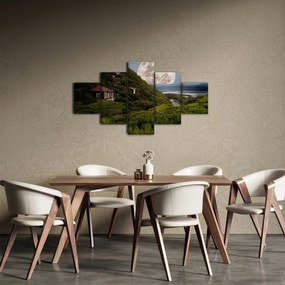 Obraz krajobrazu z księżycem (125x70 cm)