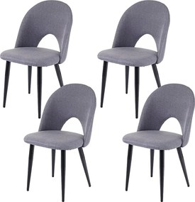 Krzesło do jadalni MCW-D73 (zestaw 4 sztuk),  ciemnoszary