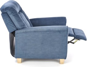 Rozkładany fotel wypoczynkowy na drewnianych nóżkach Bard