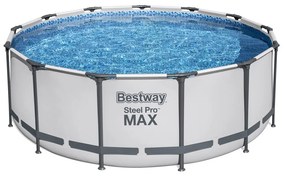 Basen naziemny Bestway Steel Pro MAX, szary, szer.396 cm, wys. 122 cm