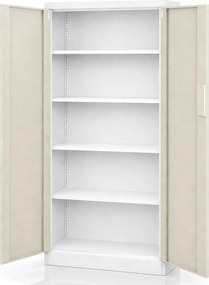 Szafa biurowa na akta otwierana na szyfr Eco Design Daniel 90x40x185 cm, biały/dąb sonoma